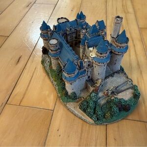 Danbury Mint Pierrefonds Castle Figurine with Blue Accents